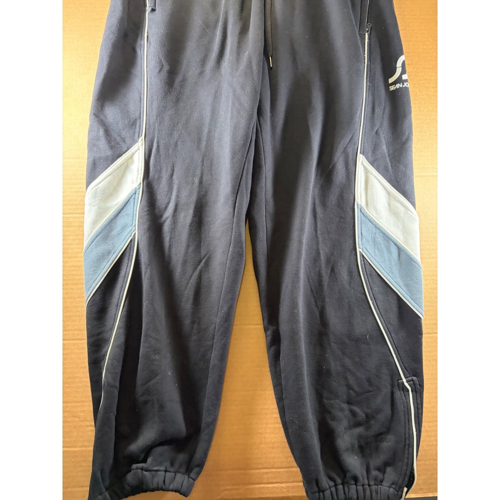 Sean John Tracksuit Set Mens 3XL Navy Blue Full Zip Hoodie Sweatpants Vintag Y2K - Picture 15 of 15